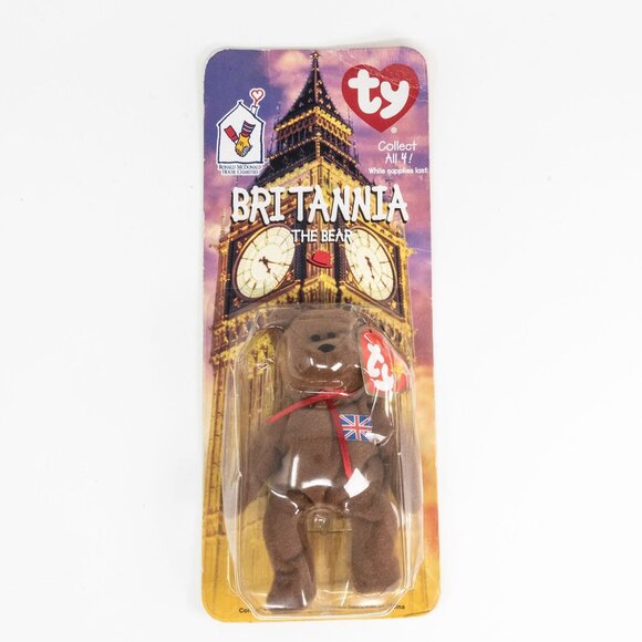 Britannia The Bear 1999 McDonalds Ty Beanie Baby Rare Errors 1993 OakBrook Colle - Picture 1 of 4